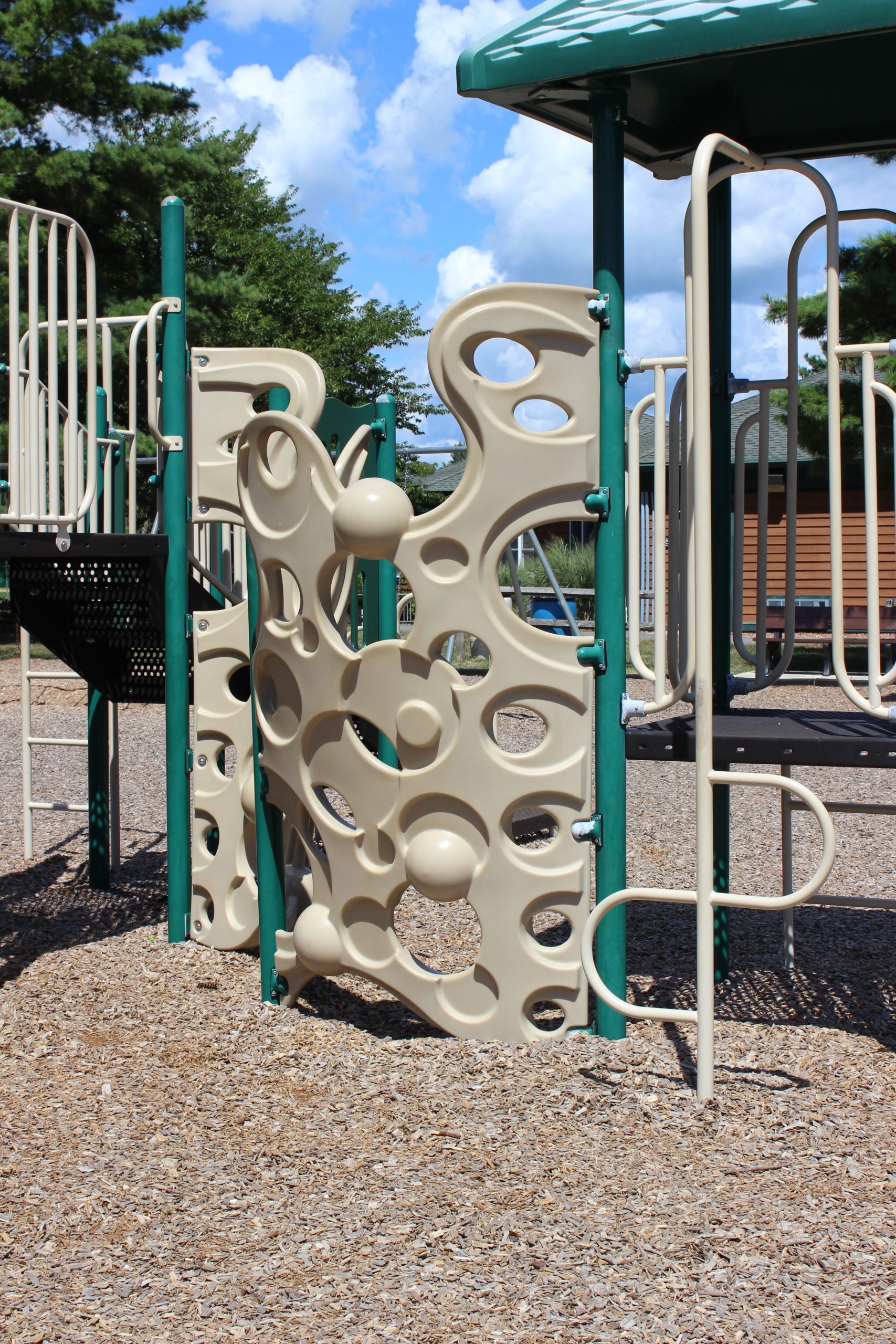 FEATURES - holey climbing wall at Stanley Tip Seaman Park Playground in Tuckerton NJ