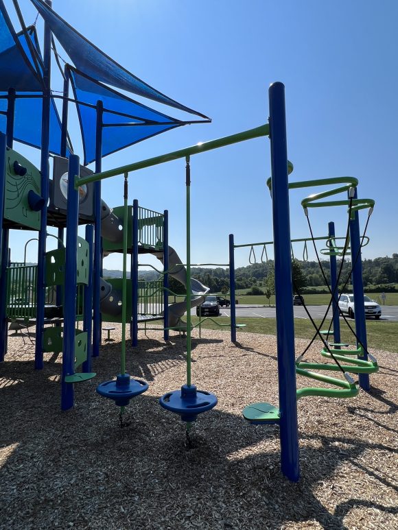 FEATURES - unique bridges At Heritage Park Playground in Asbury NJ