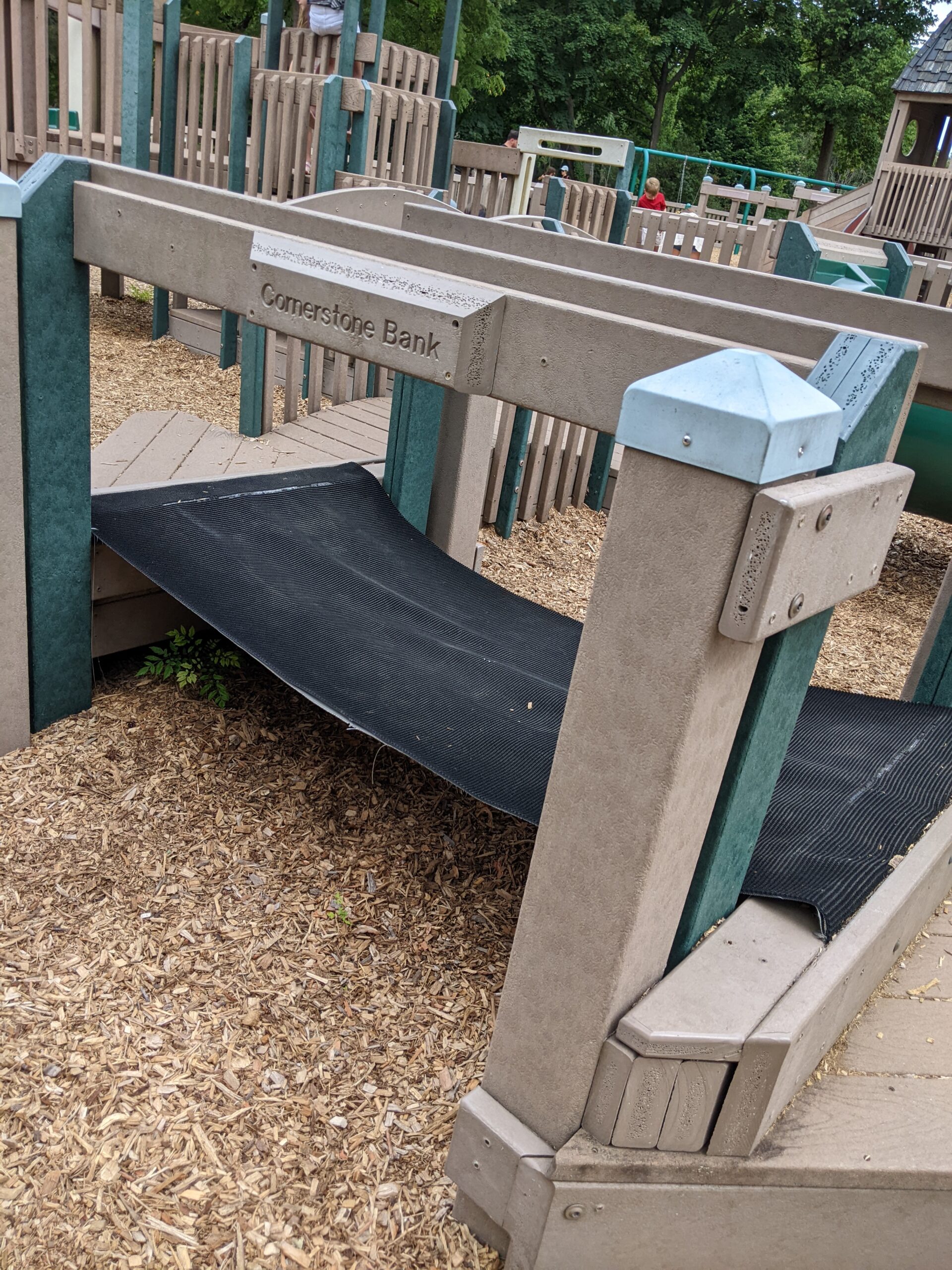 Frank Fullerton Memorial Park Playground in Moorestown NJ - FEATURES - bouncy bridge