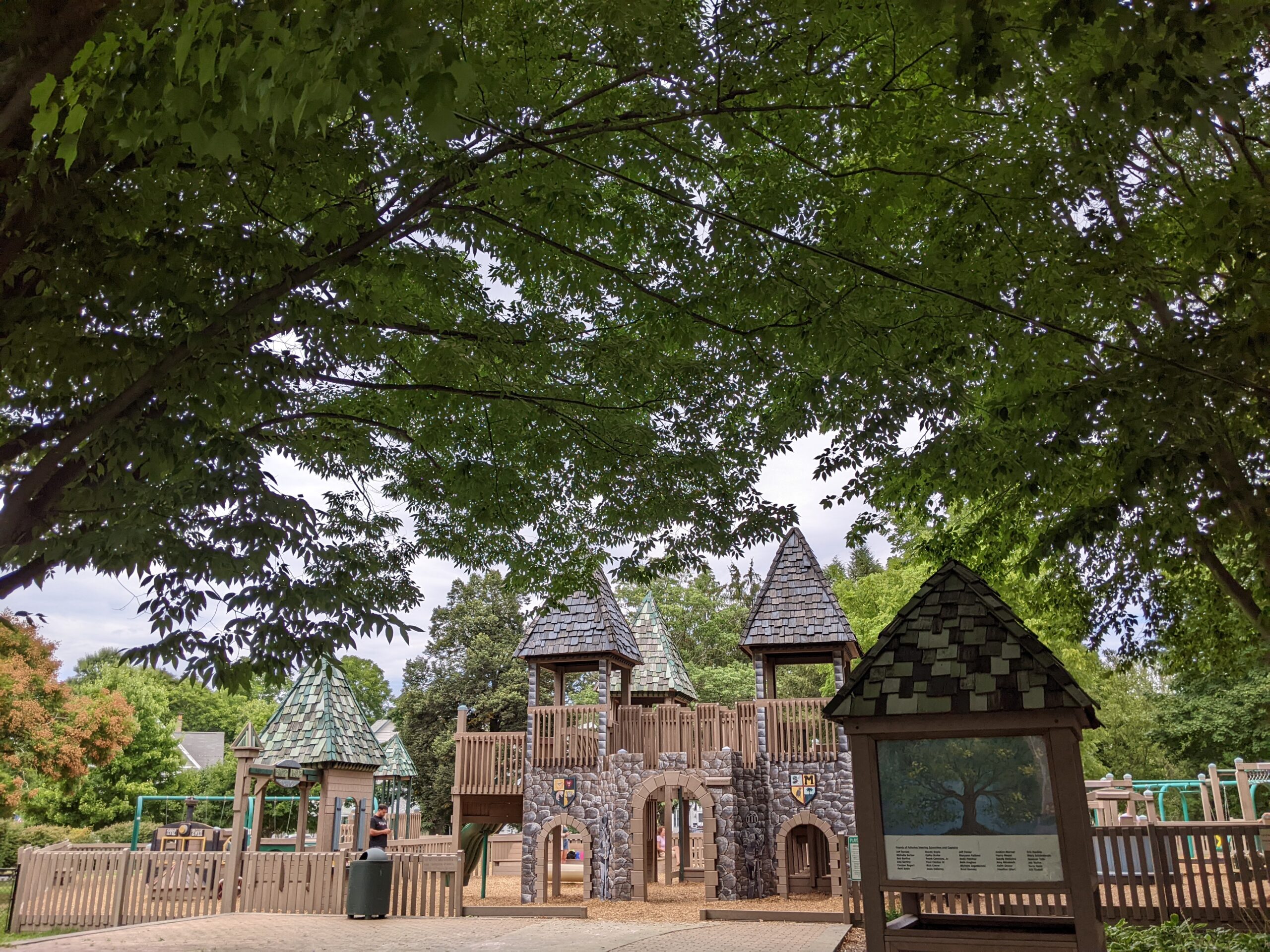 Frank Fullerton Memorial Park Playground in Moorestown NJ - WIDE image - front of playground