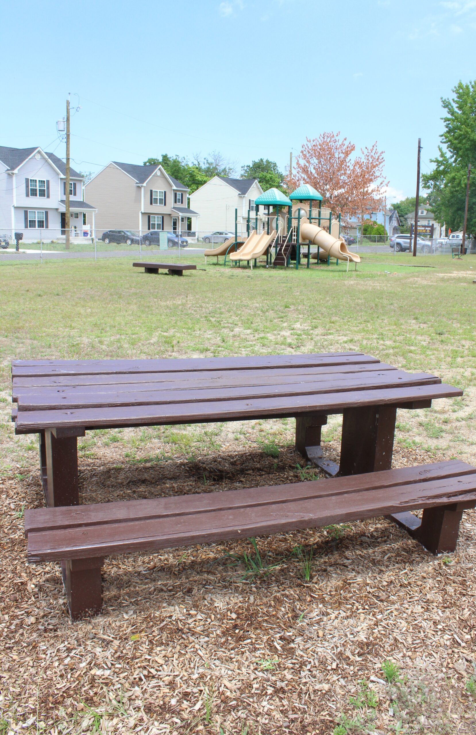Friendship Park in Millville NJ - Extras - picnic table in front of playground
