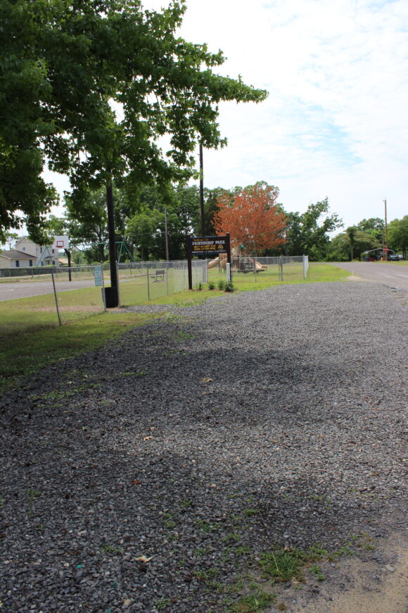 Friendship Park in Millville NJ - Gravel parking lot