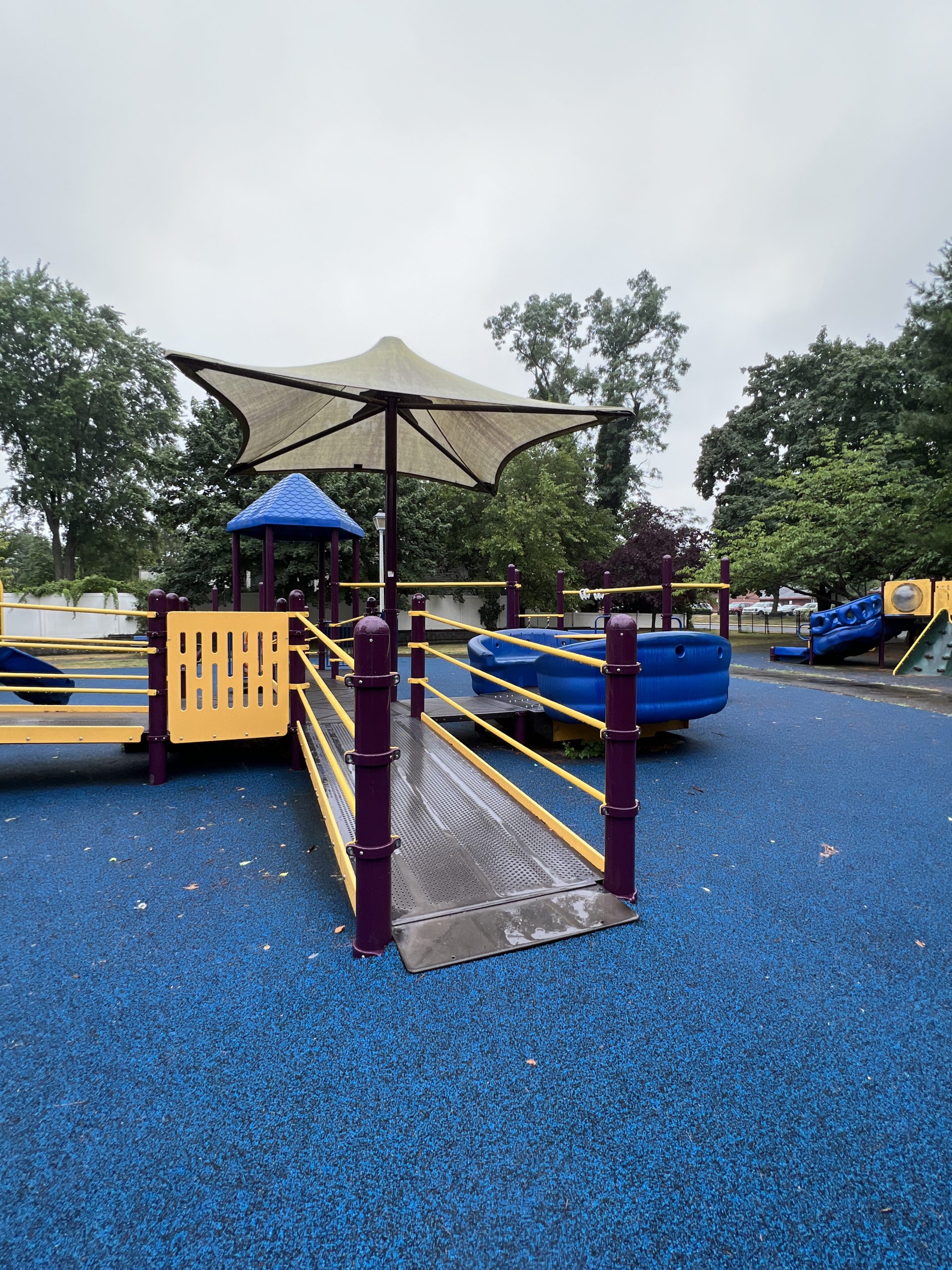 George M. Conway Park Playground in West Long Branch NJ - Larger Playground feature - Wheelchair ACCESSIBLE ramp one end TALL