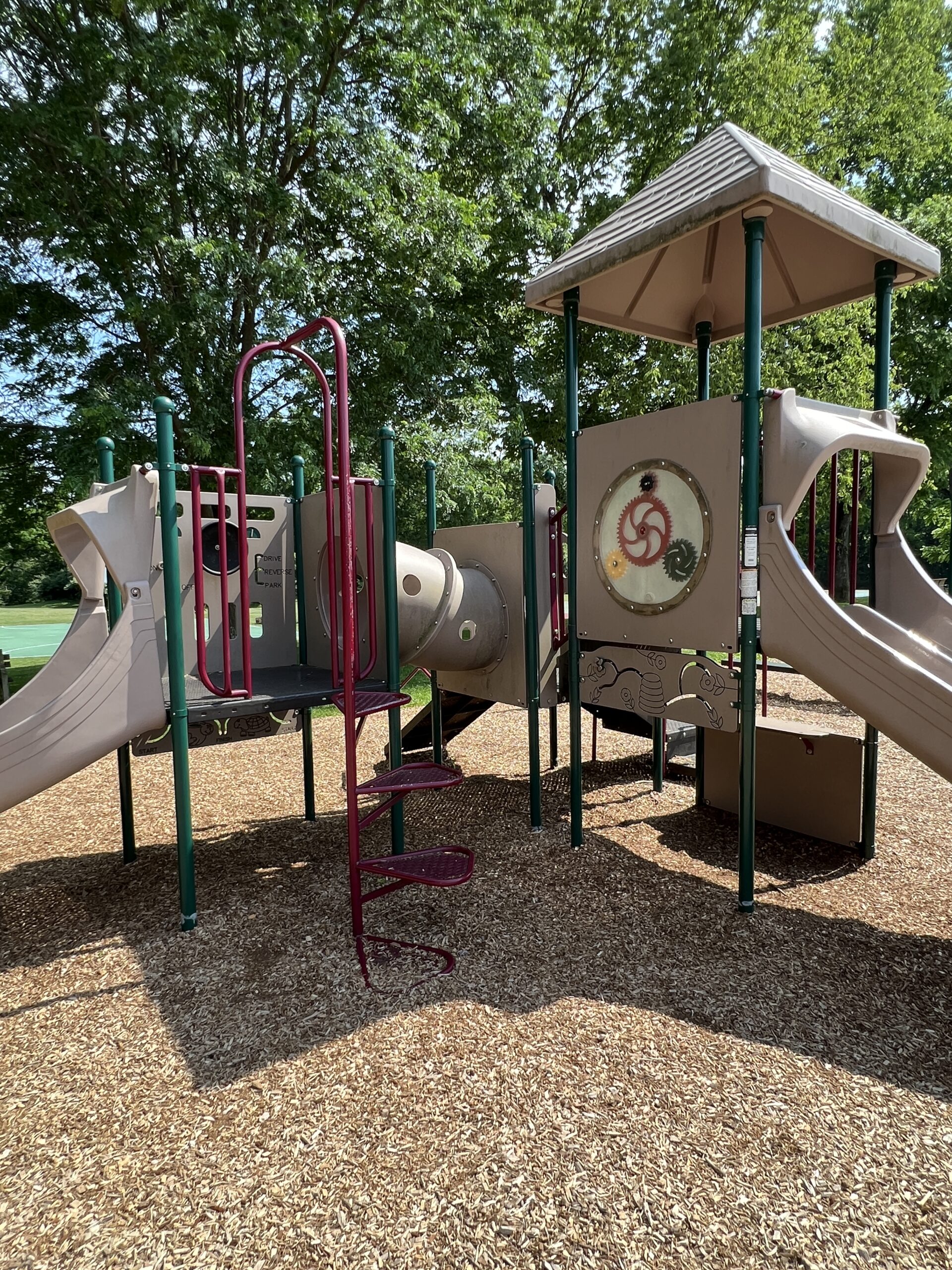 Green Acres Field of Dreams Playground in Independence Township NJ - Features - Tot Lot tunnel, sensory play, ladder, TALL image