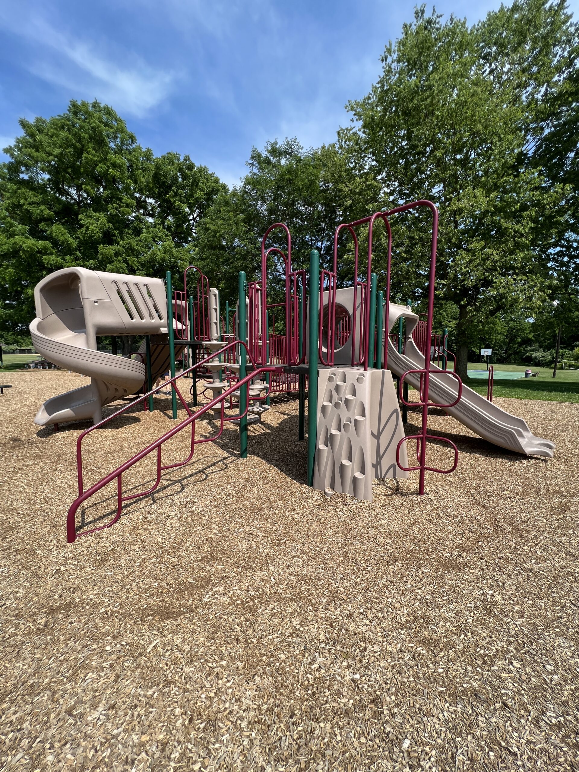 Green Acres Field of Dreams Playground in Independence Township NJ - Features - climbing features with twisting slide