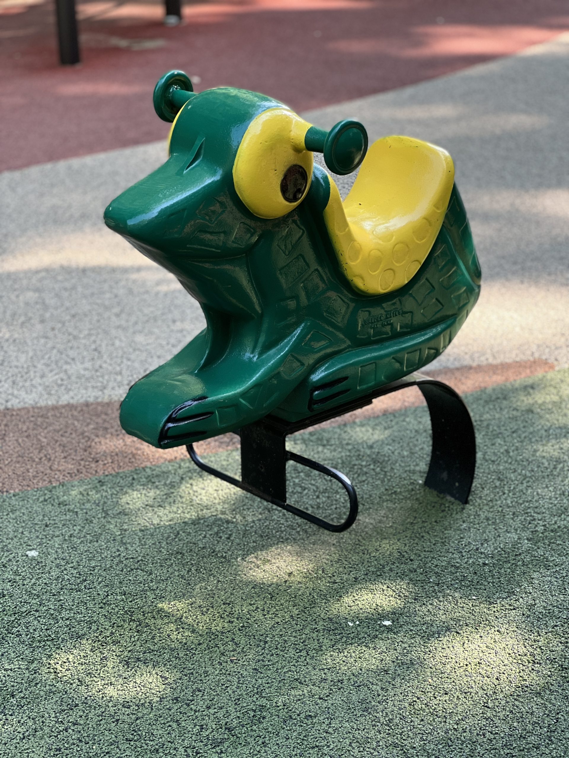 Grover Cleveland Playgrounds in Caldwell NJ - FEATURES - Ride on frog