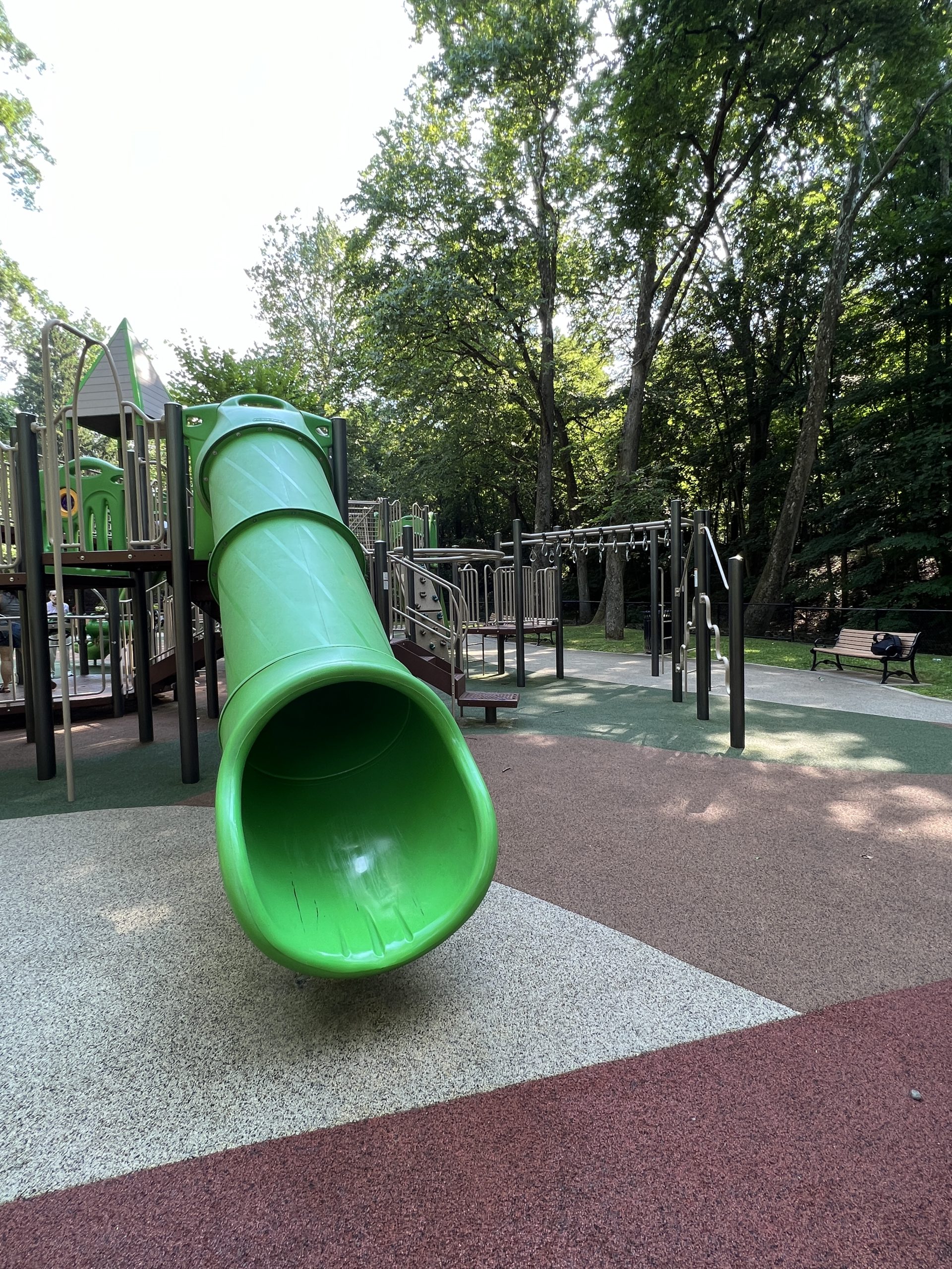 Grover Cleveland Playgrounds in Caldwell NJ - Large Playground Structure - SLIDE tunnel straight