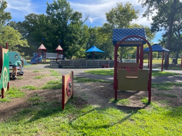 Knight Park Playground in Collingswood NJ - side view