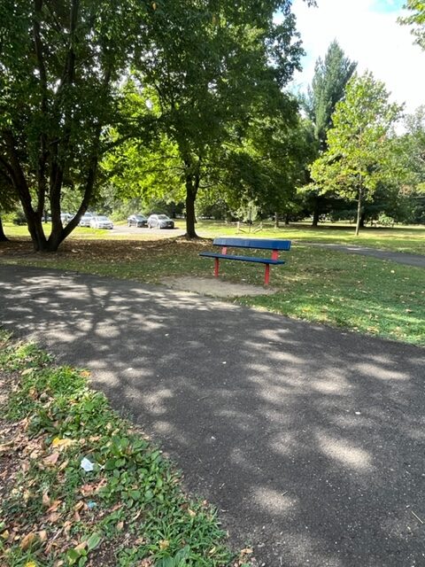 Knight Park in Collingswood NJ - Extras - benches along perimeter of playground