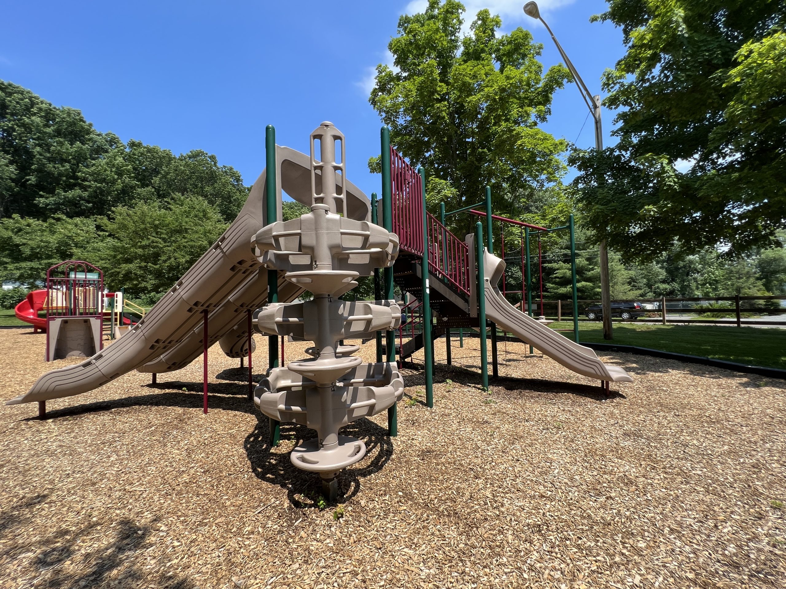 Lake Musconetcong Park Playground in Stanhope NJ - Features - climbing feature WIDE image
