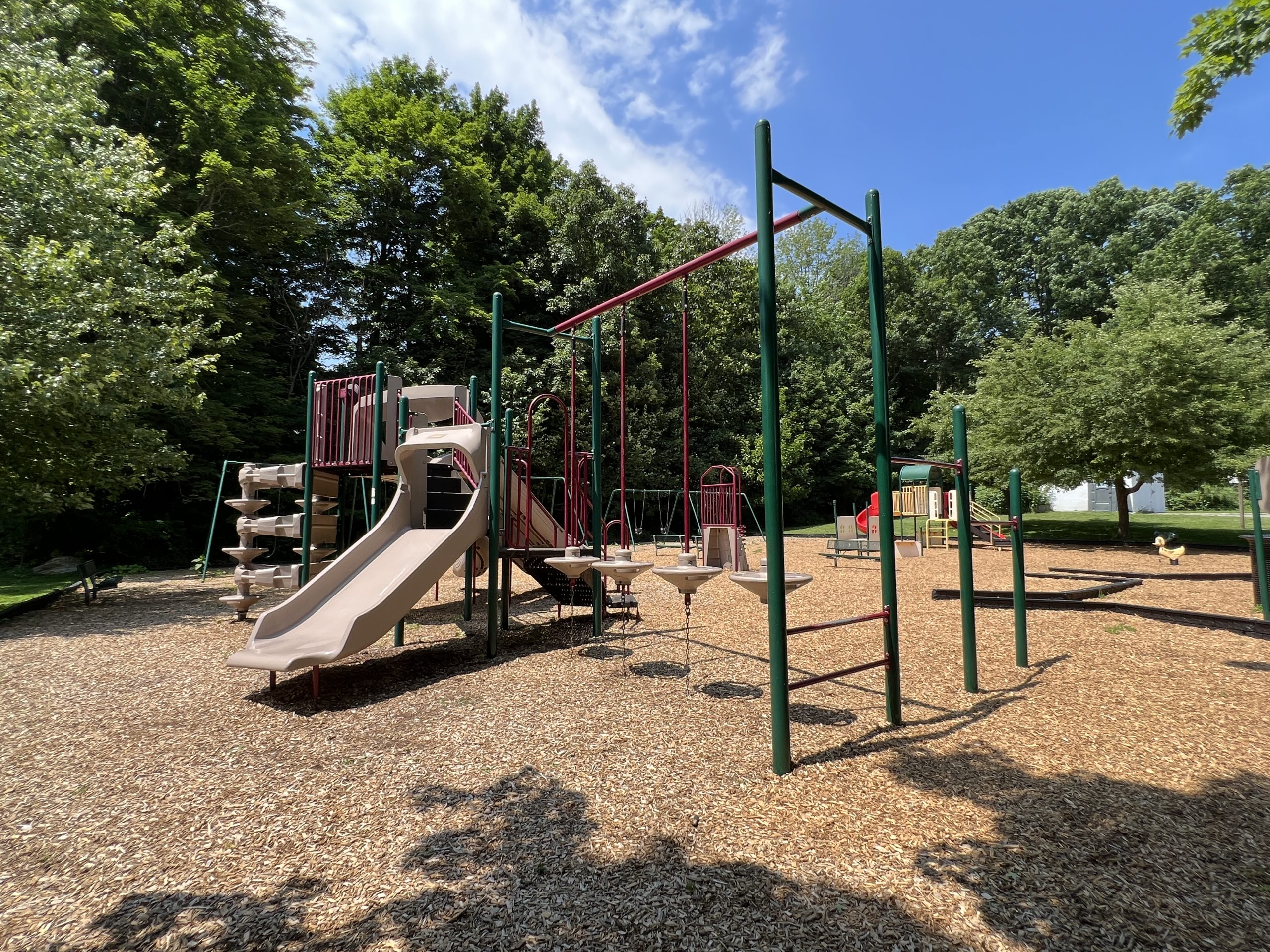 Lake Musconetcong Park Playground in Stanhope NJ - SLIDES - wide straight slide WIDE image