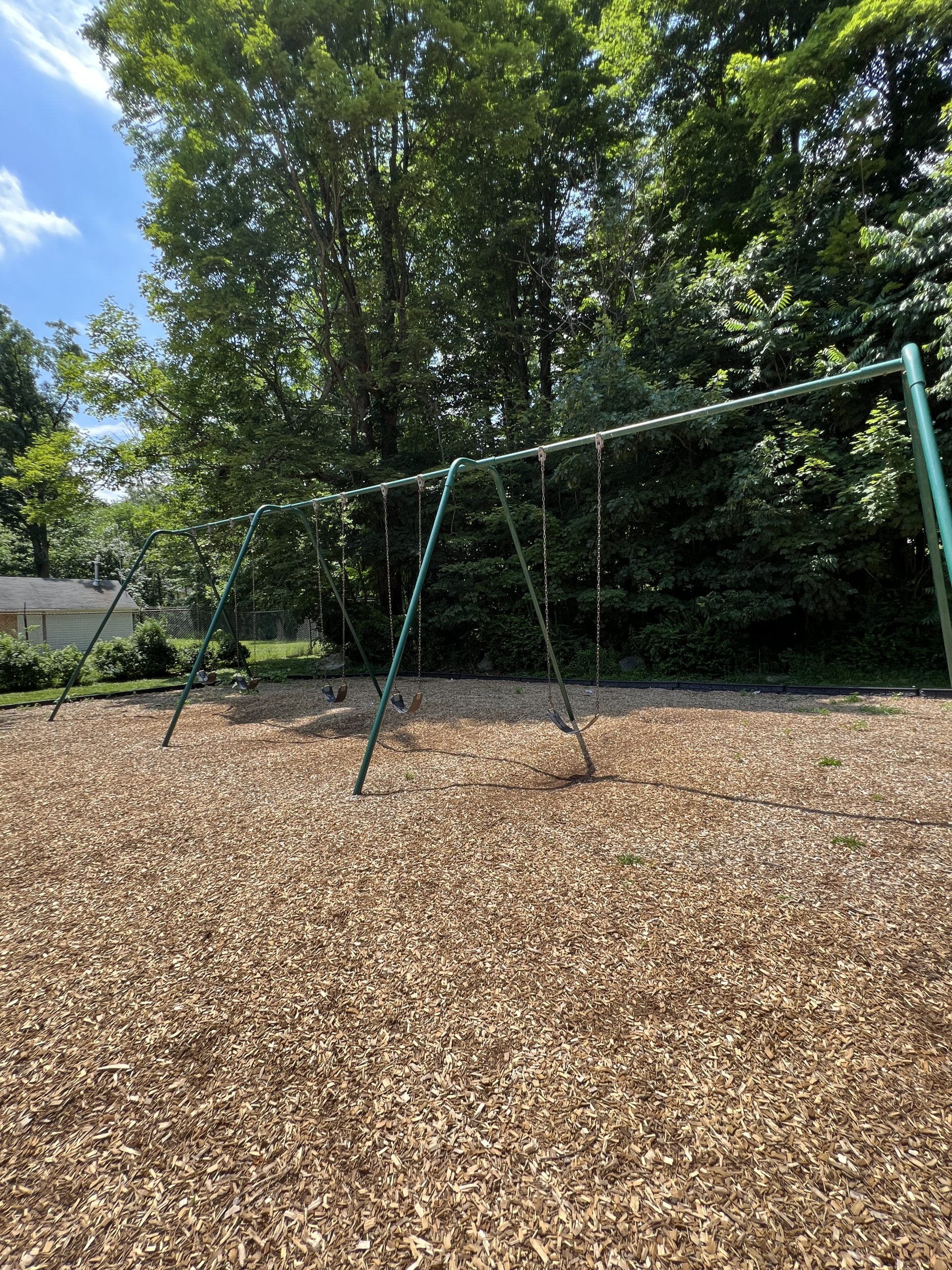 Lake Musconetcong Park Playground in Stanhope NJ - SWINGS - traditional swings TALL image