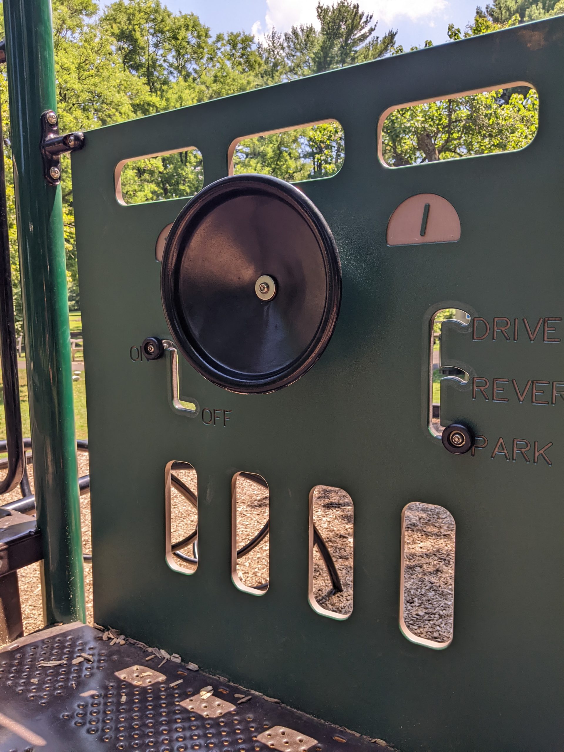Marquand Park Playground in Princeton NJ FEATURES - Steering Wheel
