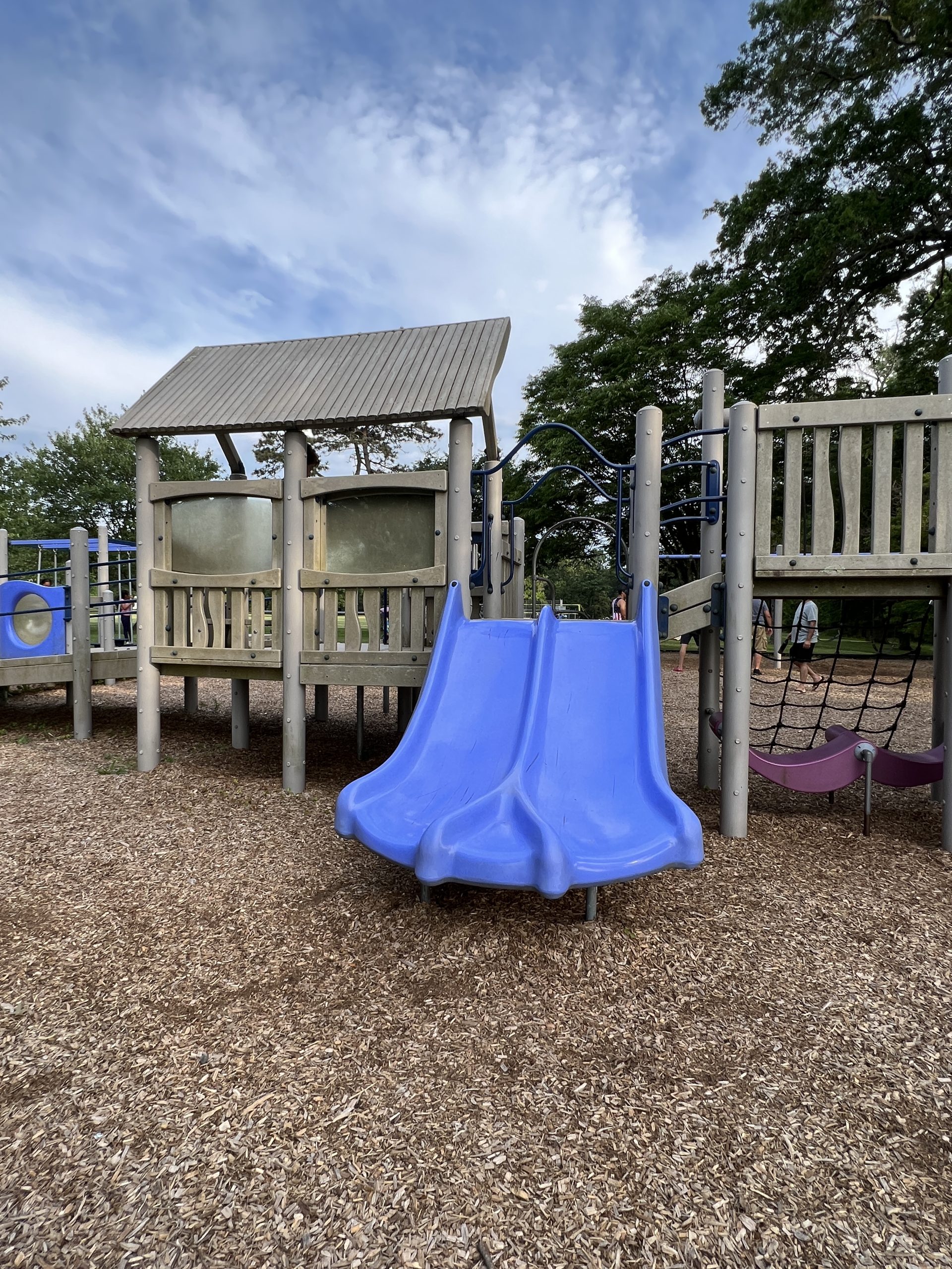 North Branch Park Playground in Bridgewater NJ - SLIDES - Short side by side slides 2 paths