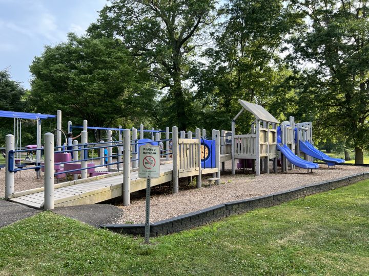 North Branch Park Playground in Bridgewater NJ - WIDE image - front of playground structure