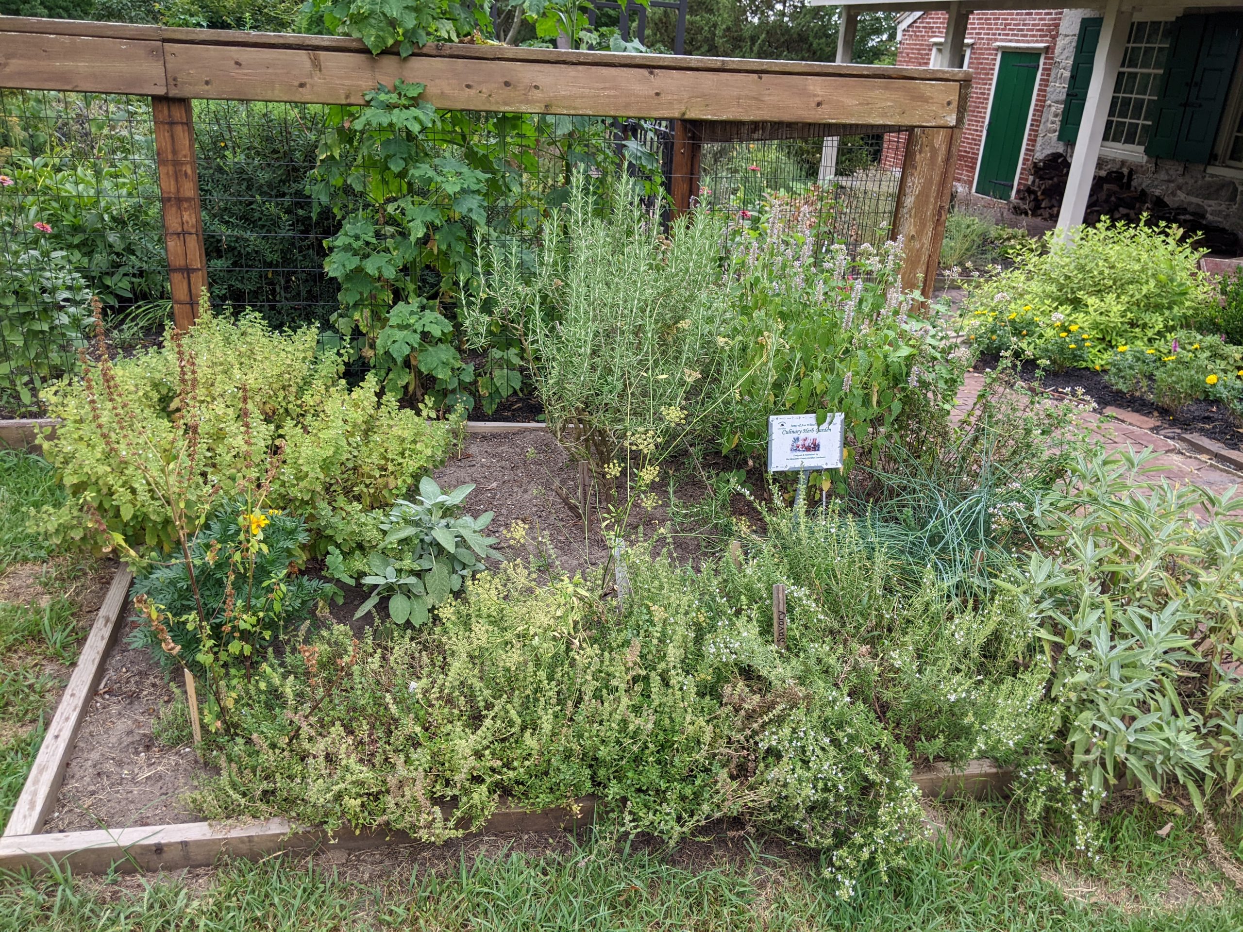 Red Bank Battlefield Park in National Park NJ - Whitall House Culinary Herb Garden
