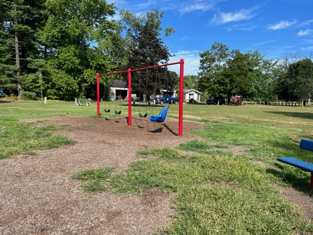 SWINGS - More traditional swings with accessible swing at Knight Park Playground in Collingswood NJ