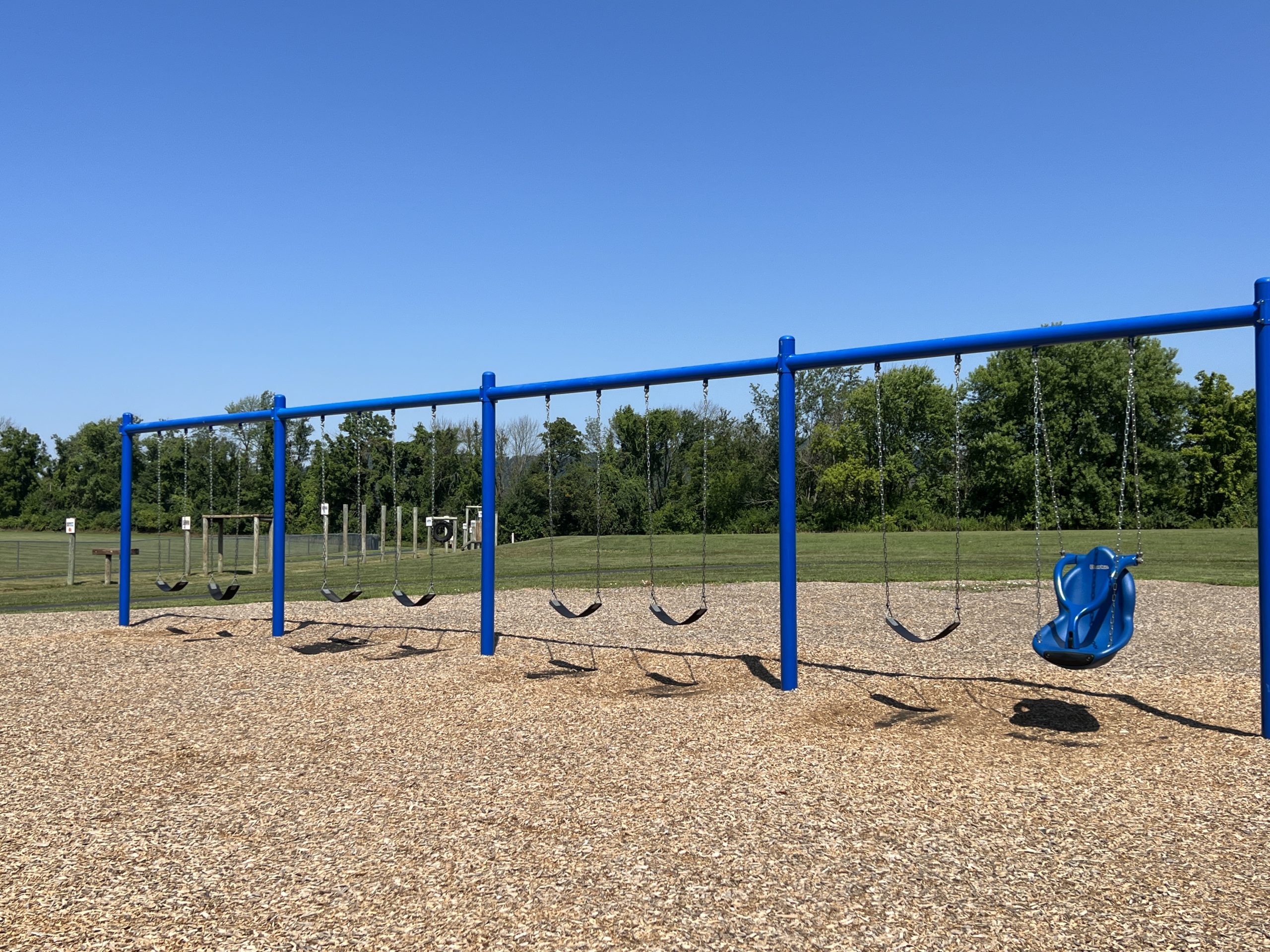 SWINGS - traditional and accessible swings WIDE BEST At Heritage Park Playground in Asbury NJ