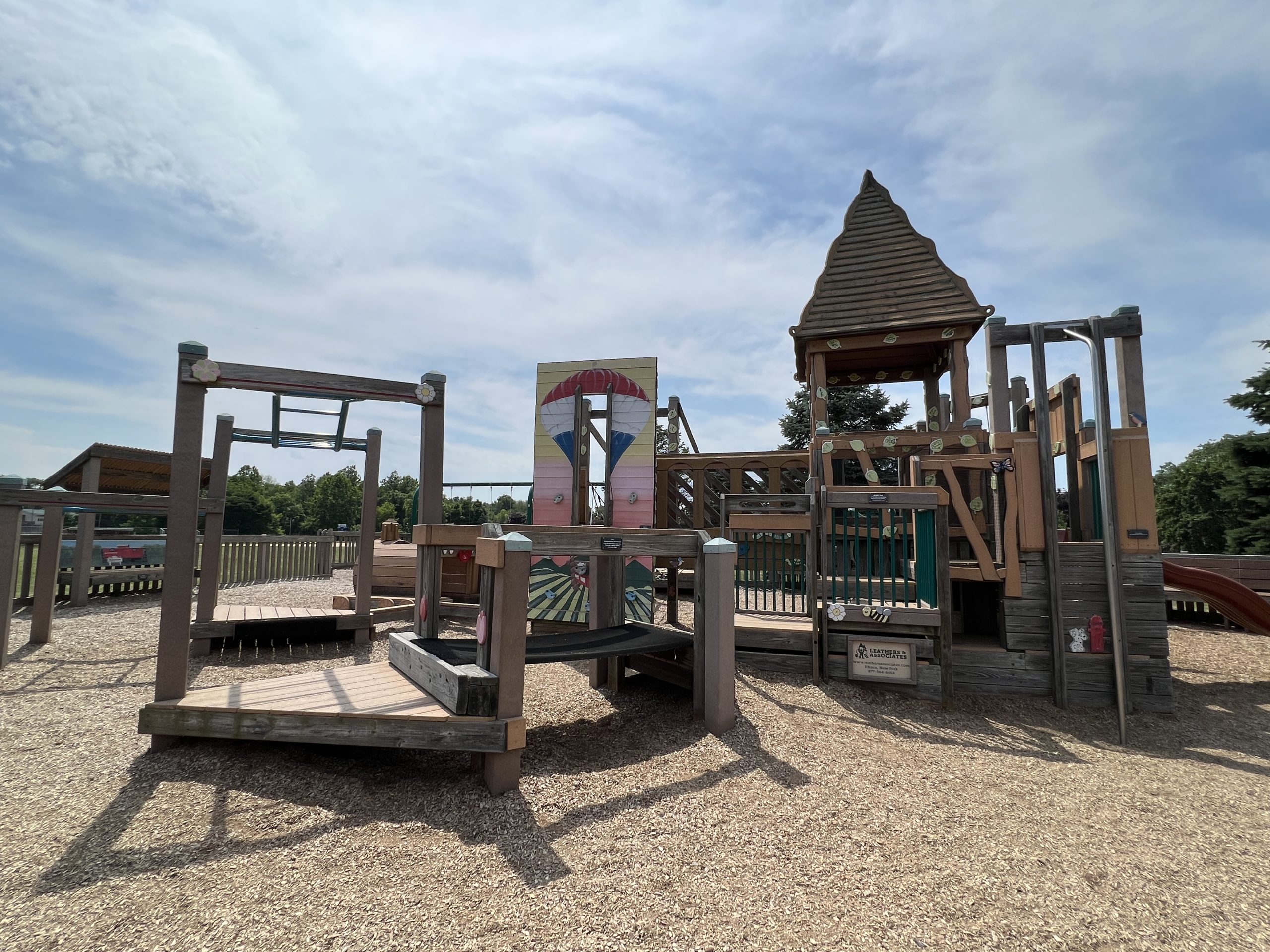 Sycamore Park Playground in Blairstown NJ - Older kid playground - WIDE shot