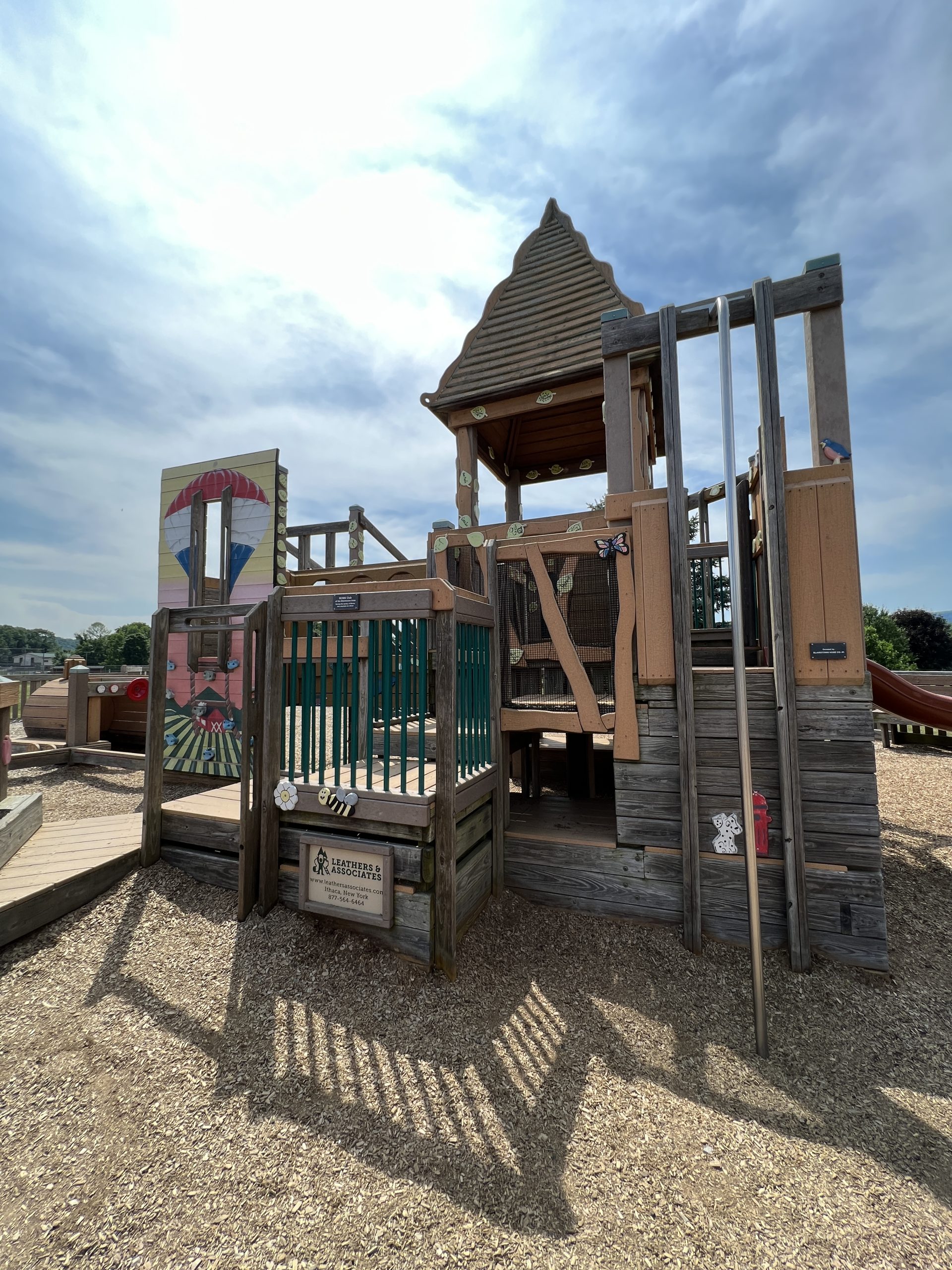 Sycamore Park Playground in Blairstown NJ - Older kid playground - fireman's pole TALL