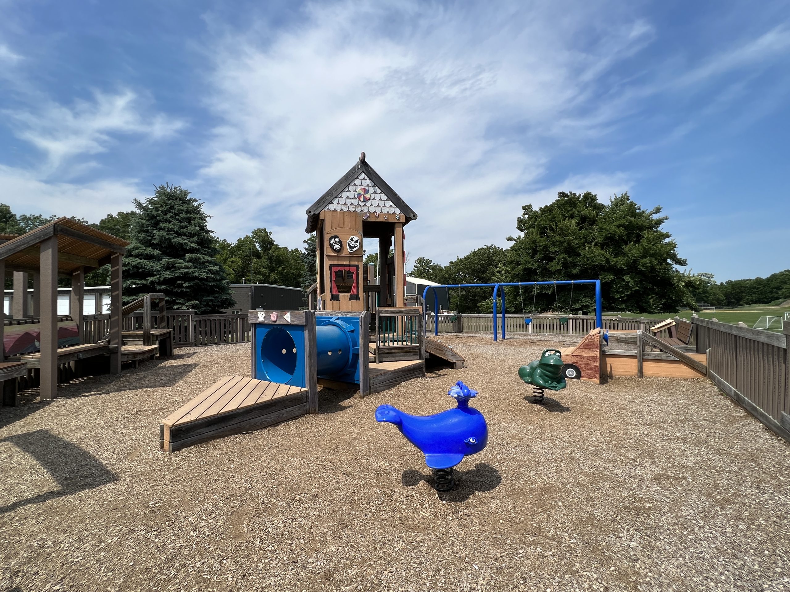 Sycamore Park Playground in Blairstown NJ - TOT LOT - WIDE shot