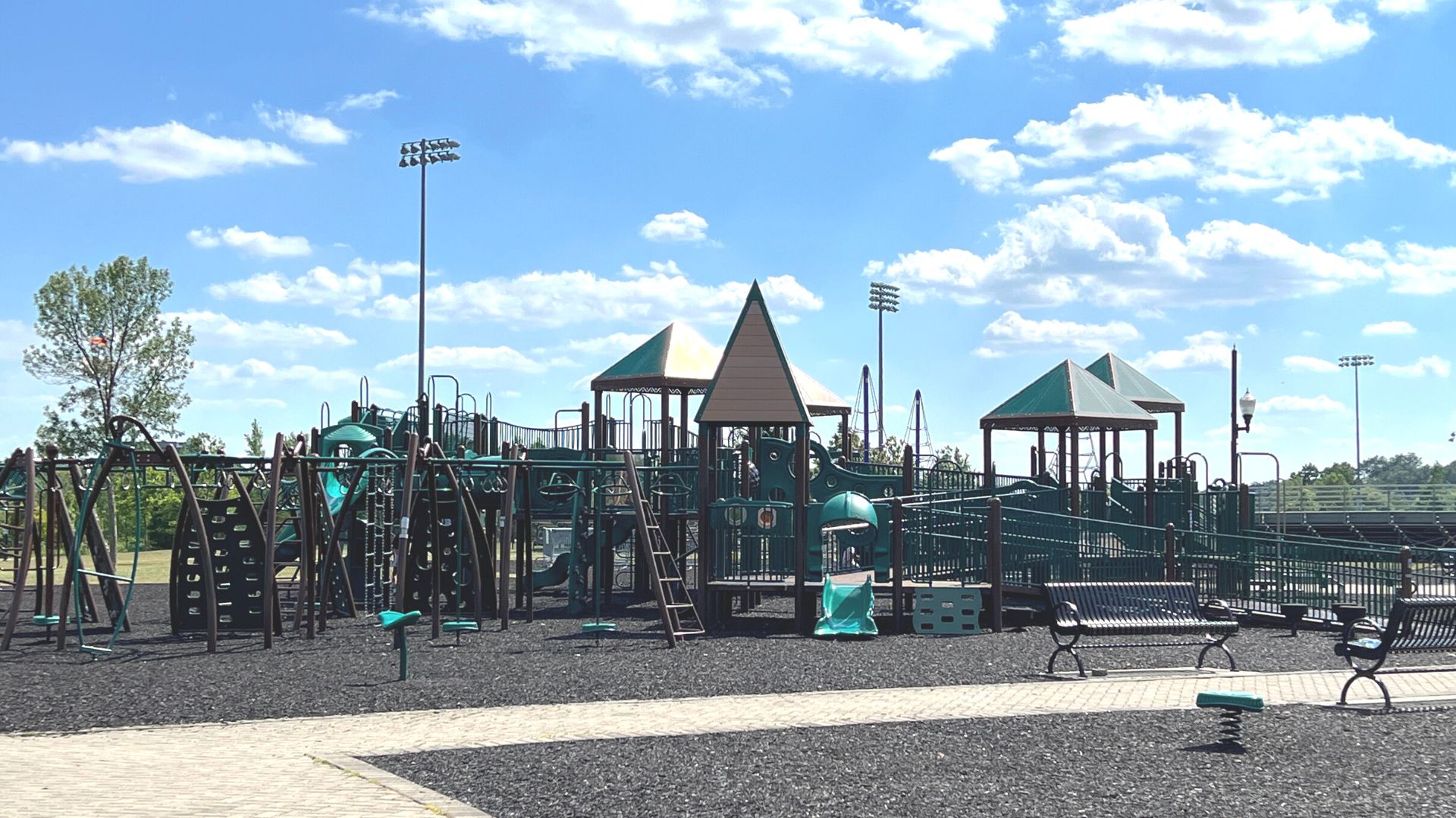 WIDE Big playground 1 at Overpeck County Park Playground in Leonia NJ