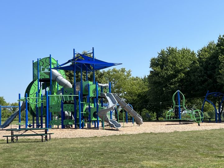 WIDE - Playground structure with spinners BEST At Heritage Park Playground in Asbury NJ