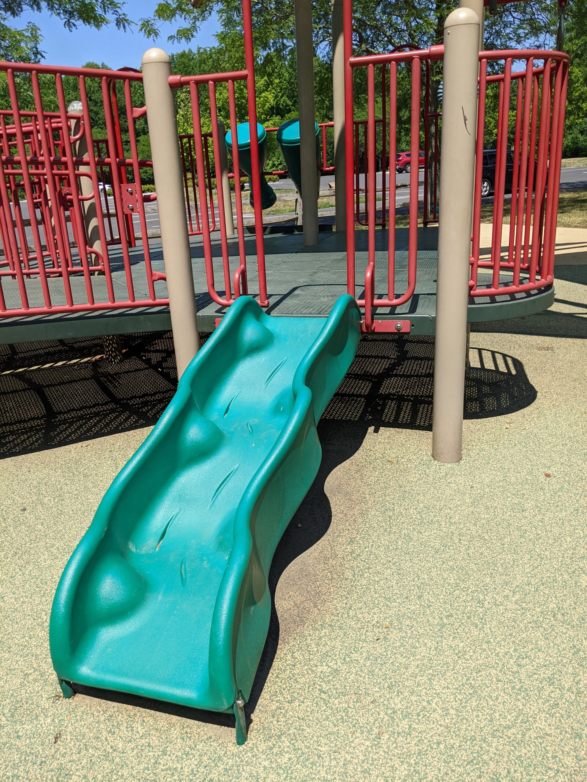 Children's Park Playground at Veteran's Park in Hamilton Township NJ - SLIDES - wavy slide on new playground