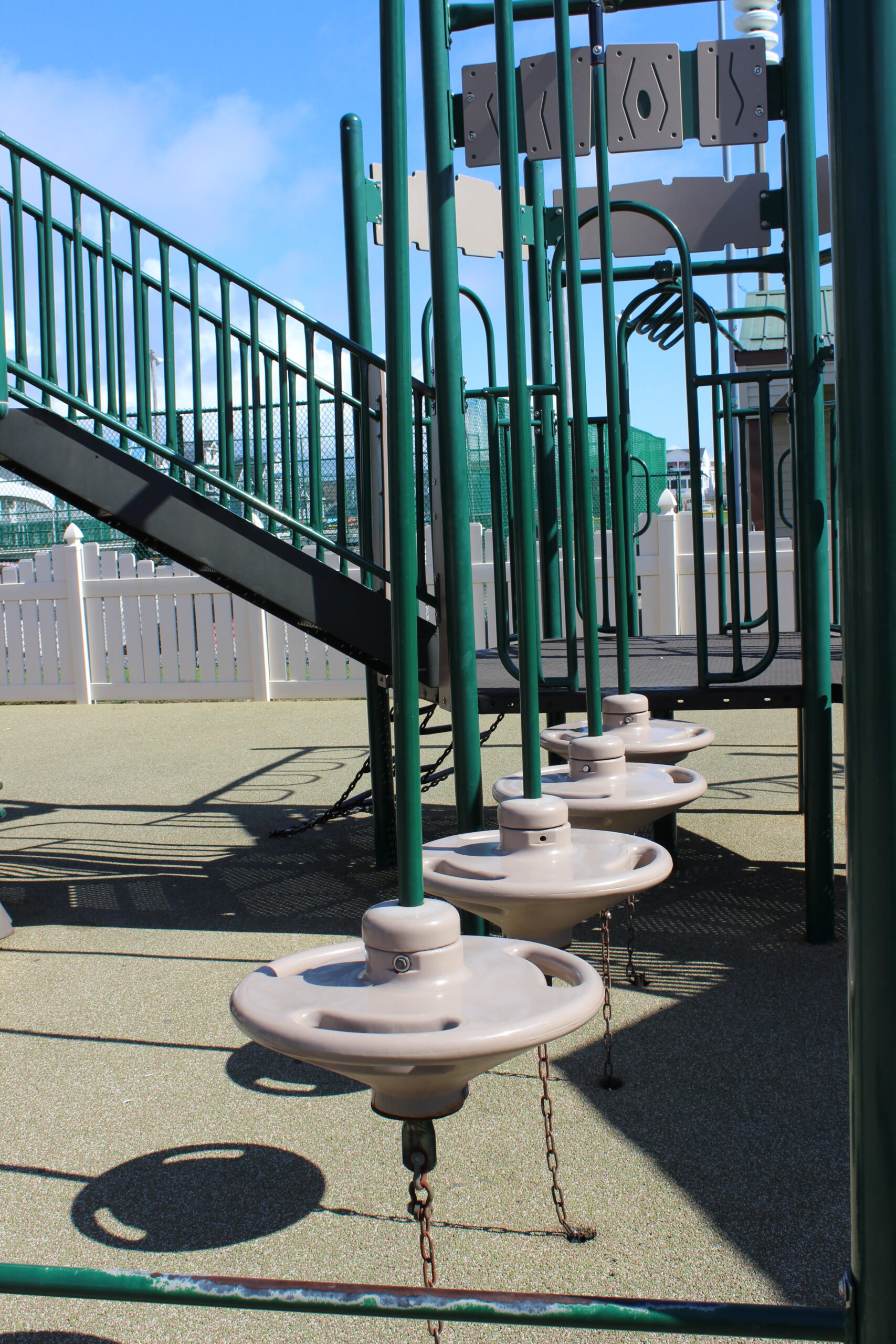 Dealy Field Playground in Sea Isle City NJ - Features -bridge with ropes and discs