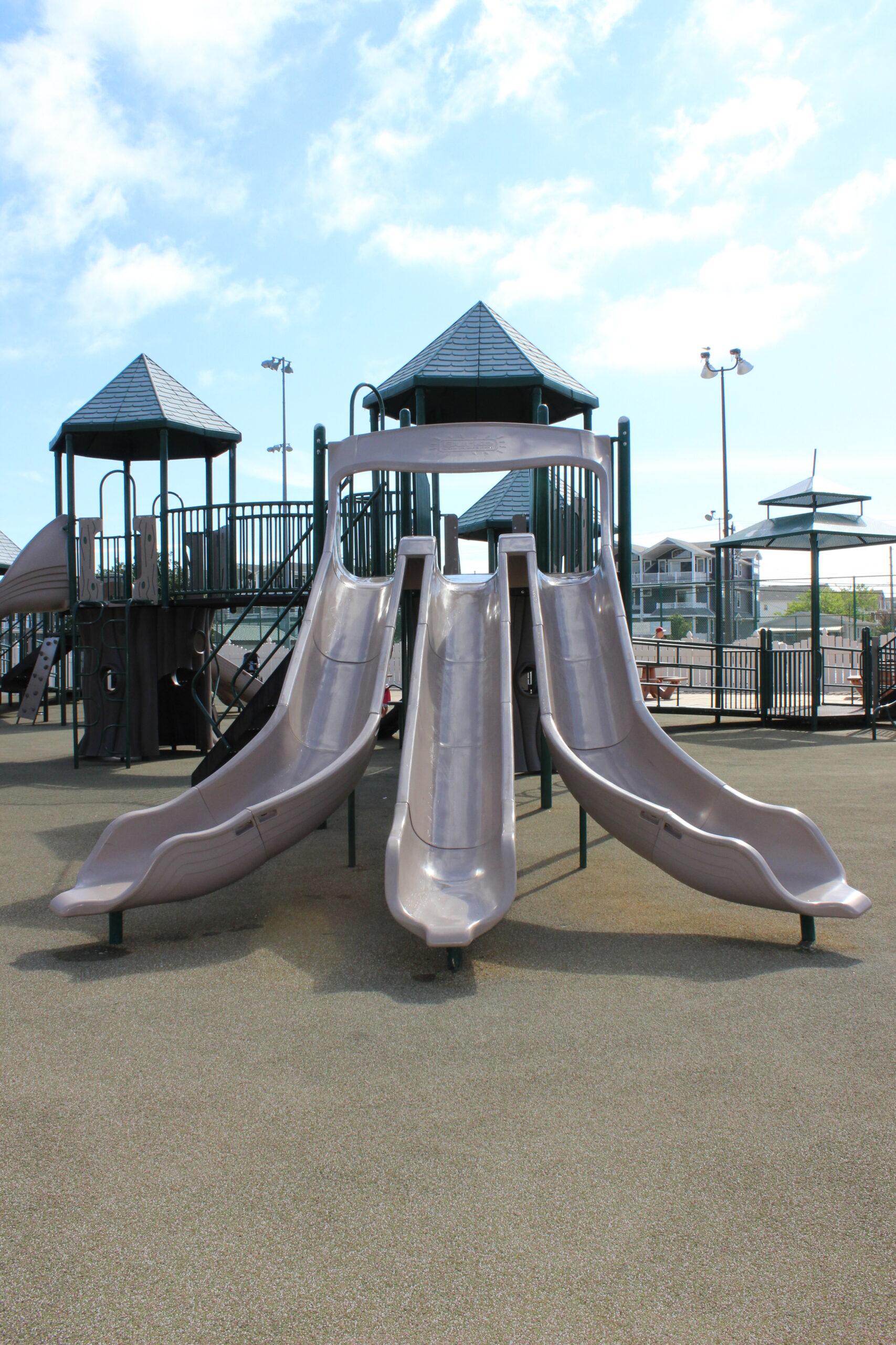 Dealy Field Playground in Sea Isle City NJ - SLIDES - 3 slides together TALL image