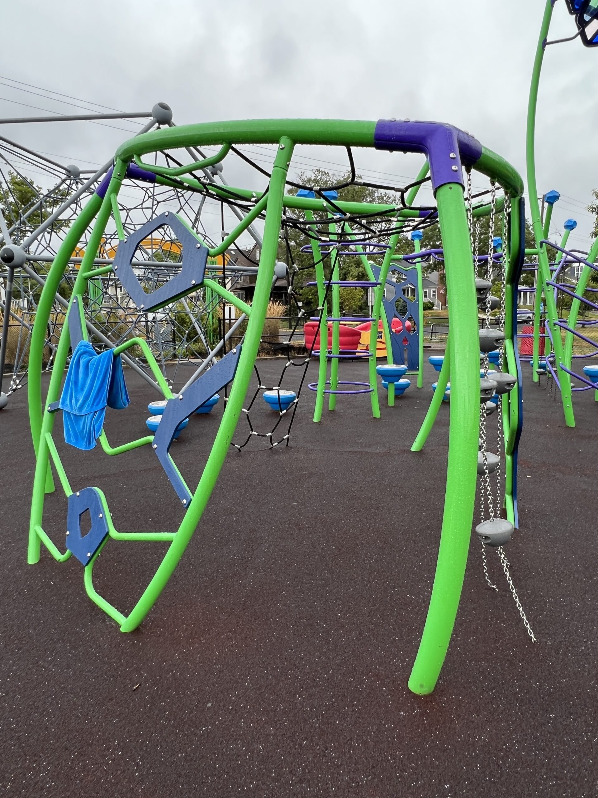 Features - Green climbing structure OUTSIDE TALL image at Jane Magovern's Playground in Belmar NJ