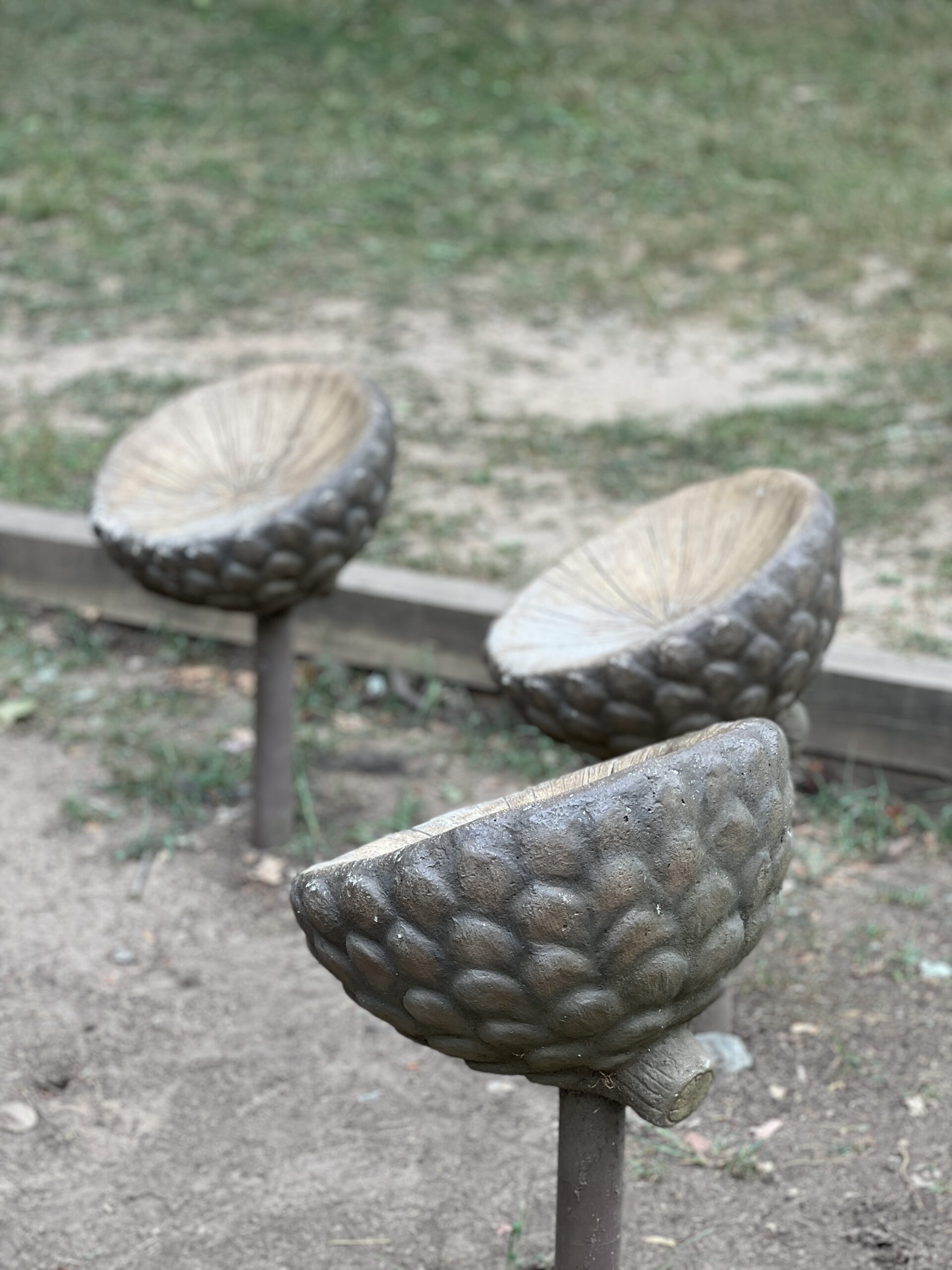 Grace Lord Park Playground in Boonton NJ - Features - acorn seating TALL image