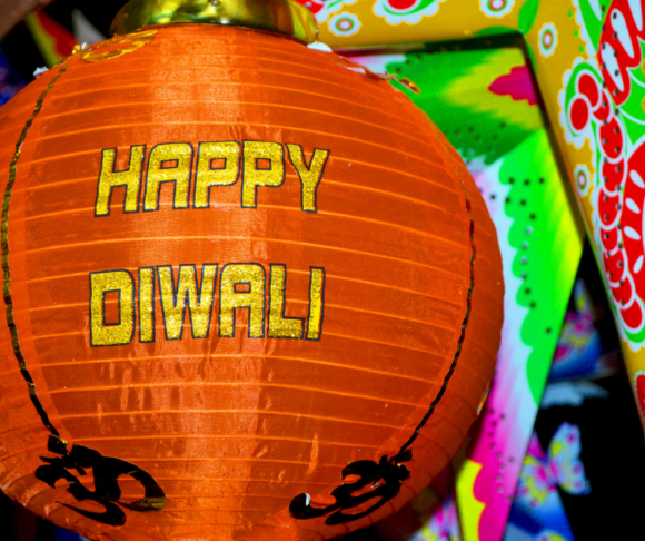Happy Diwali On Lantern