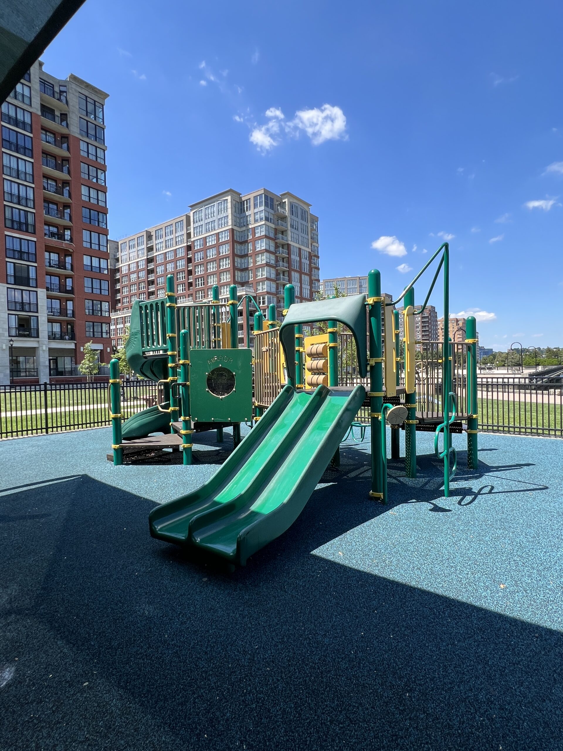 Maxwell Place Park Playground in Hoboken NJ - SLIDE - side by side slide