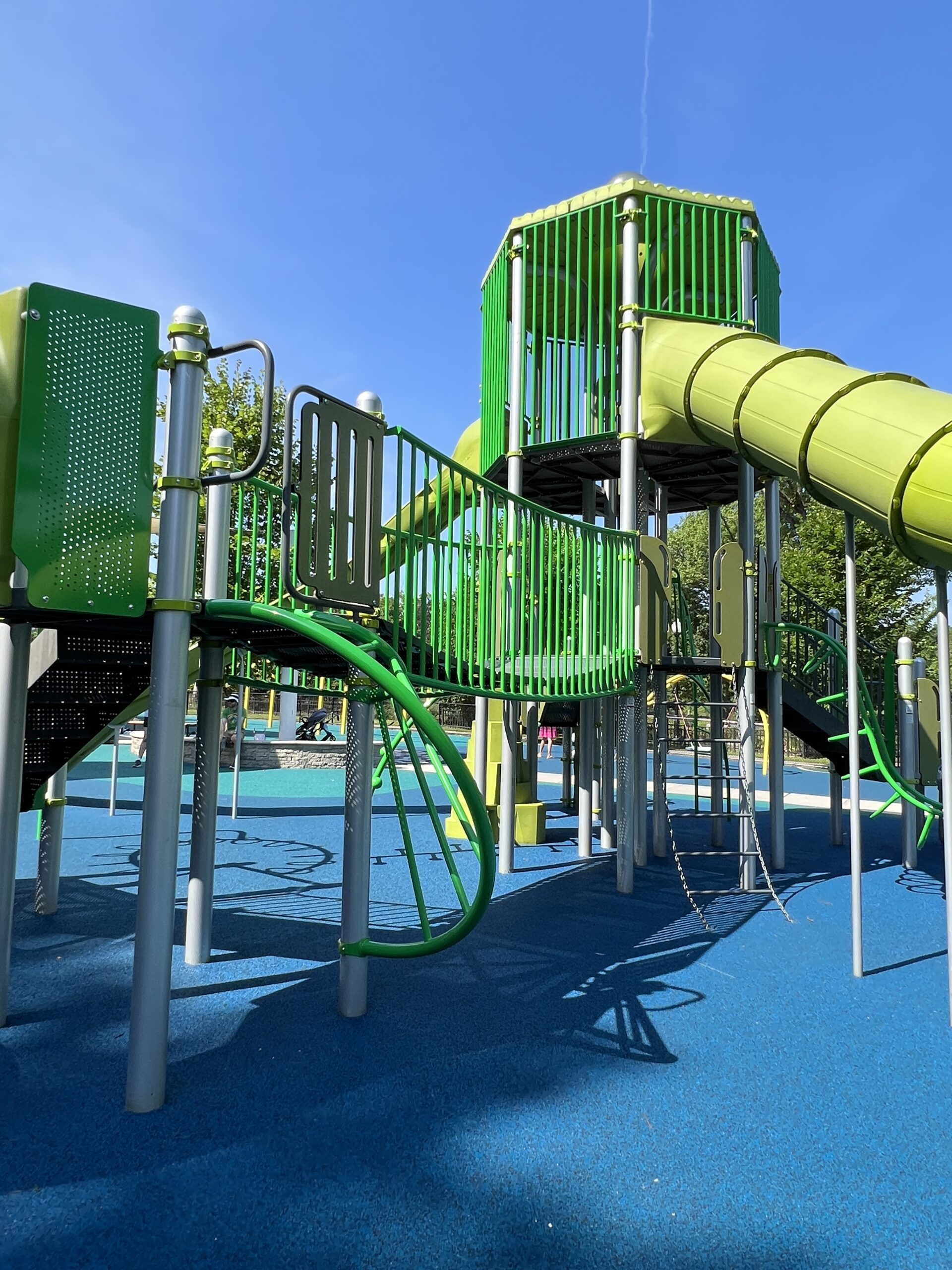 Verona Park Playground in Verona NJ - Features - bridge and climbing ladders