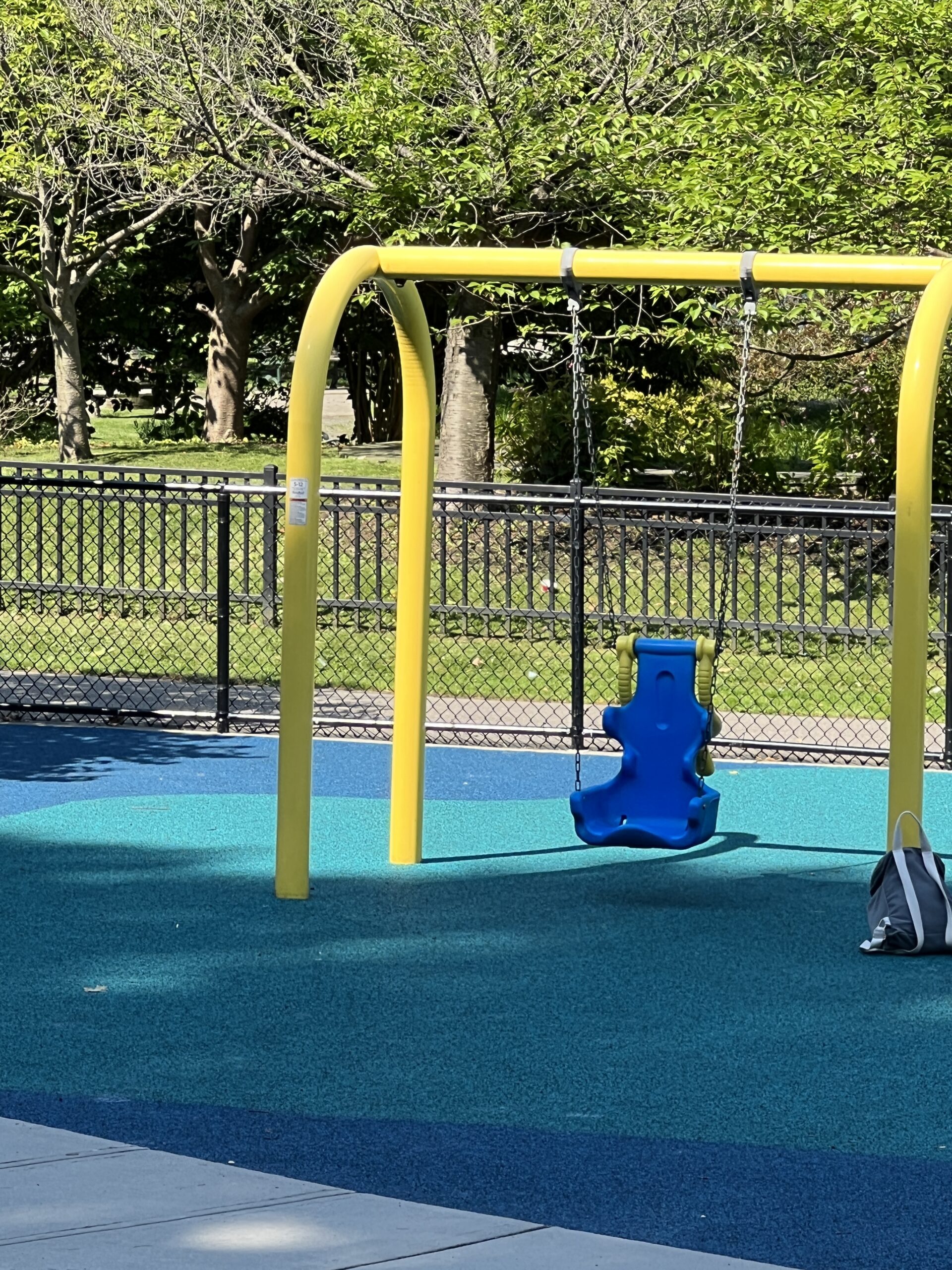 Verona Park Playground in Verona NJ - SWINGS - accessible swings