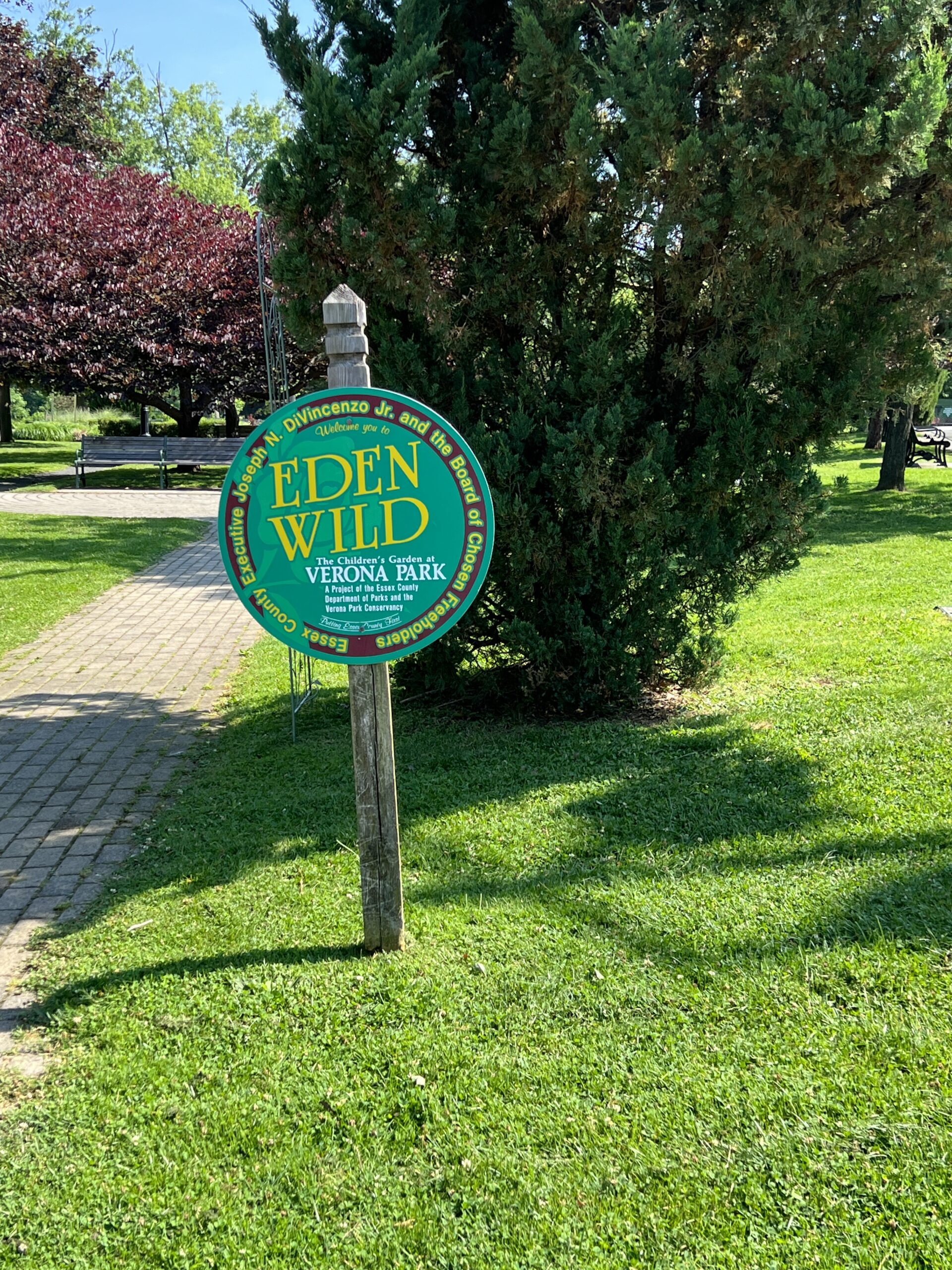 Verona Park in Verona NJ - Extra - Children's Garden Sign