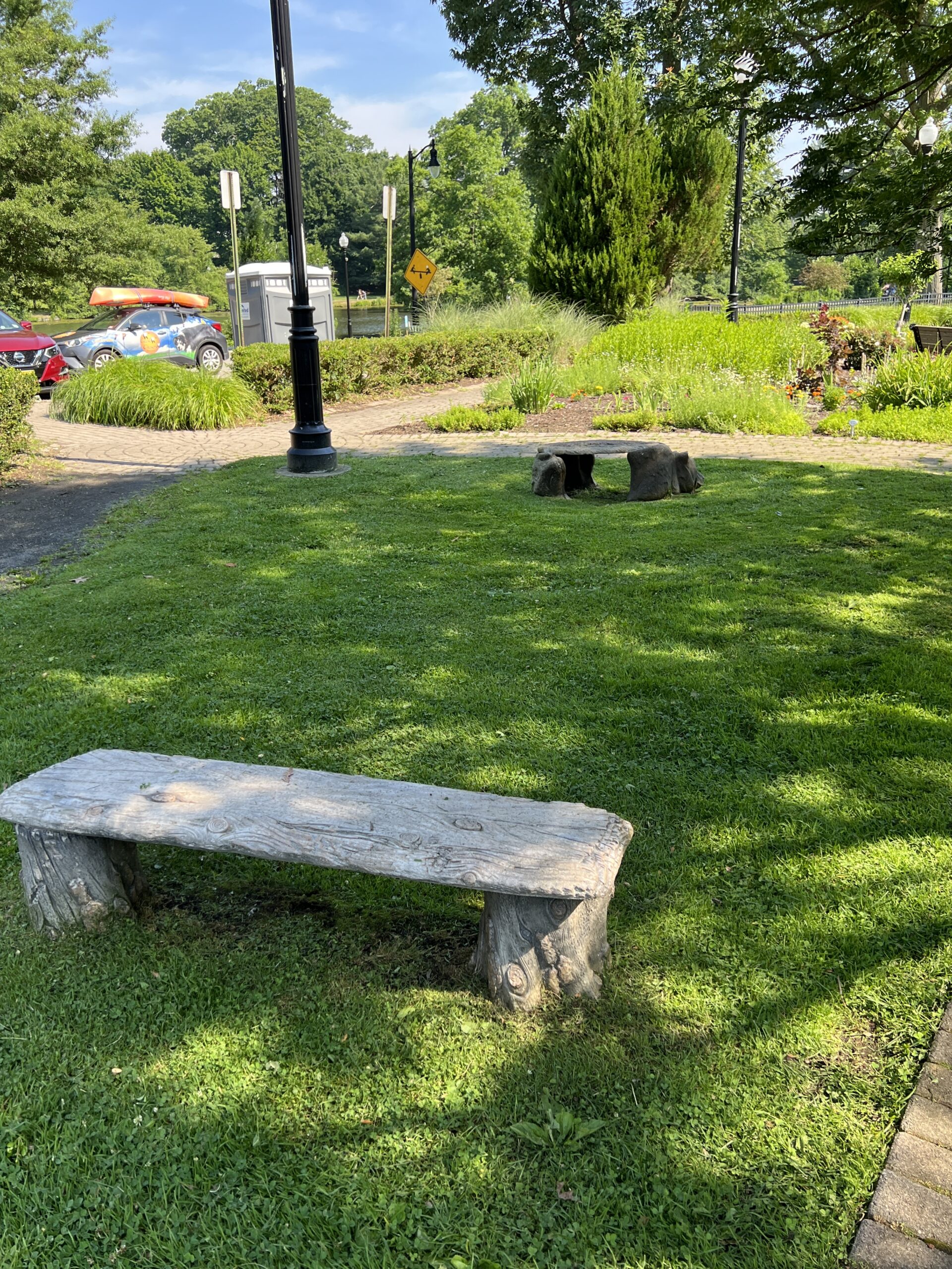 Verona Park in Verona NJ - Extra - Children's Garden bench