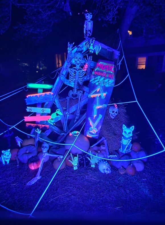 Halloween installation by Tricia Hoskins Cherry Hill Halloween Lights