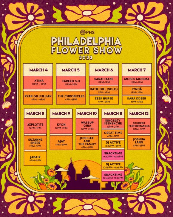 PHS Flower Show 2023 Live Music Schedule