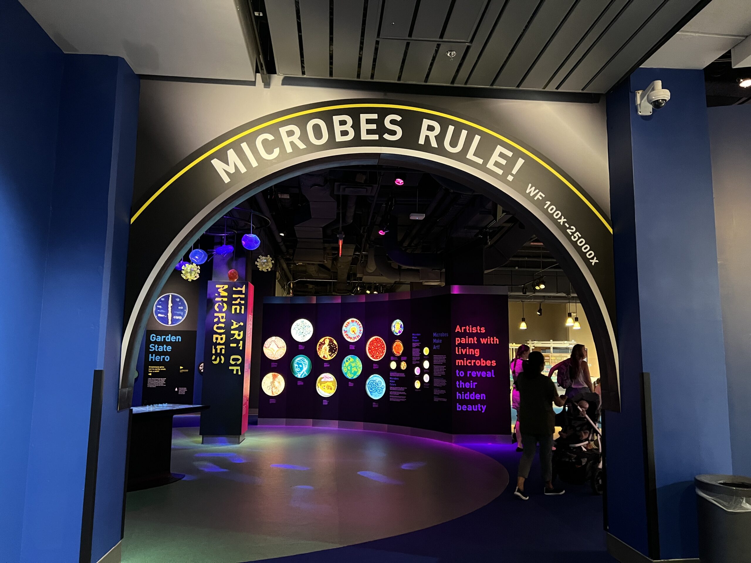 Microbes Rule entrance to exhibit at the Liberty Science Center in Jersey City NJ