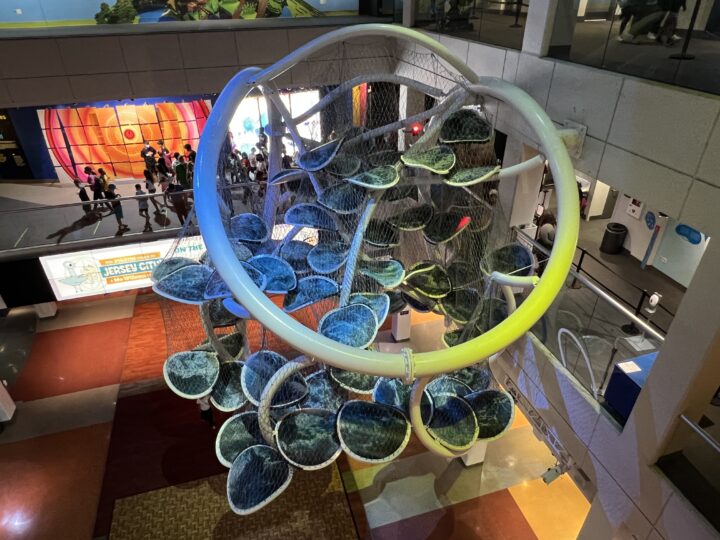 The Infinity Climber at the Liberty Science Center in Jersey City NJ view looking down