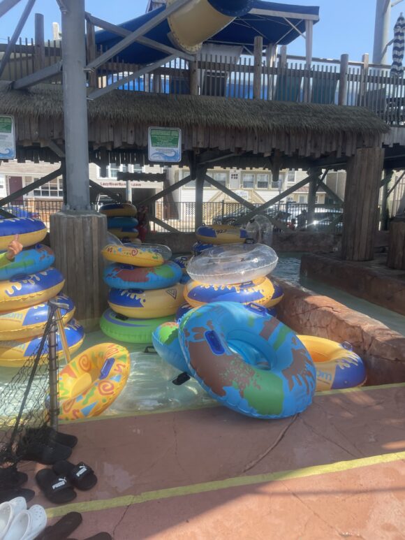 Entrance to Lazy River at Breakwater Beach waterpark in Seaside Heights NJ