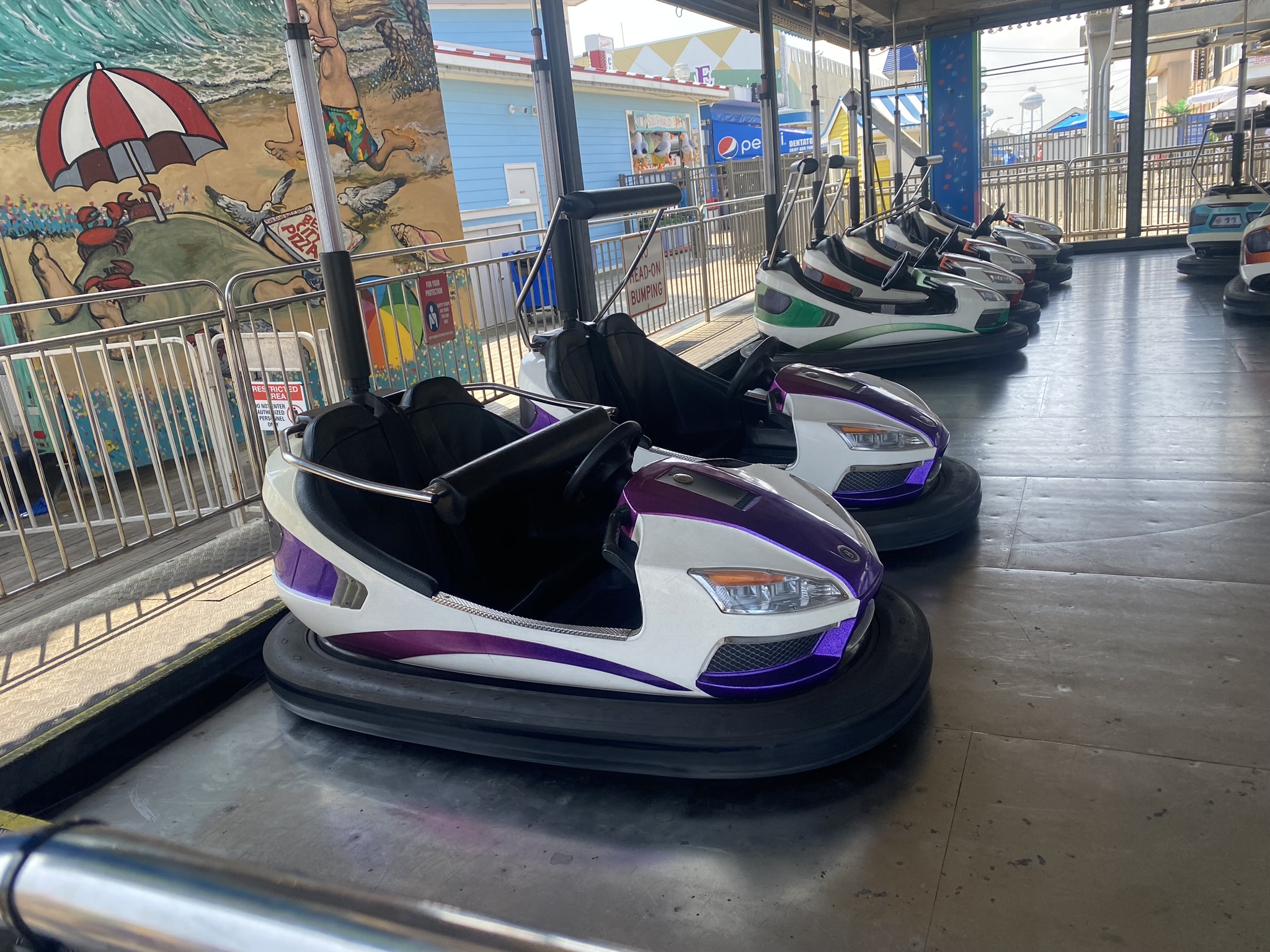 bumper cards at Casino Pier amusement park in Seaside Heights NJ