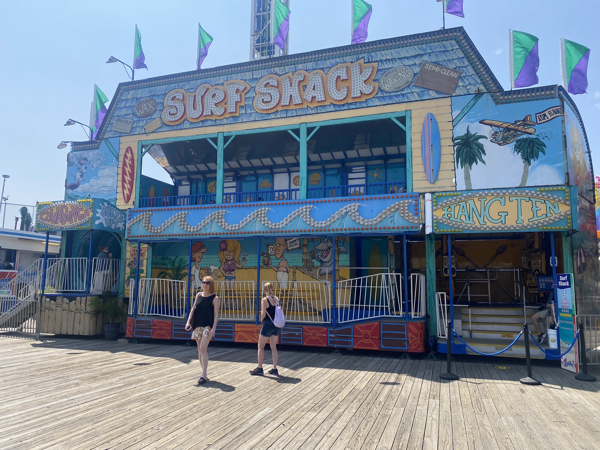 surf shack at Casino Pier amusement park in Seaside Heights NJ
