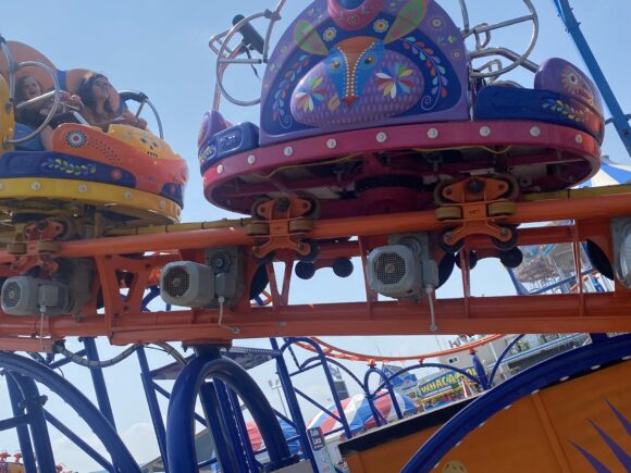 xolo loca spinning car at Casino Pier amusement park in Seaside Heights NJ