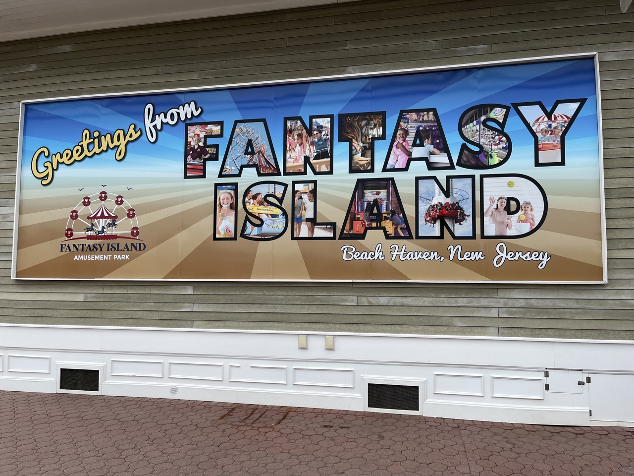 Fantasy Island Amusement Park Billboard like sign
